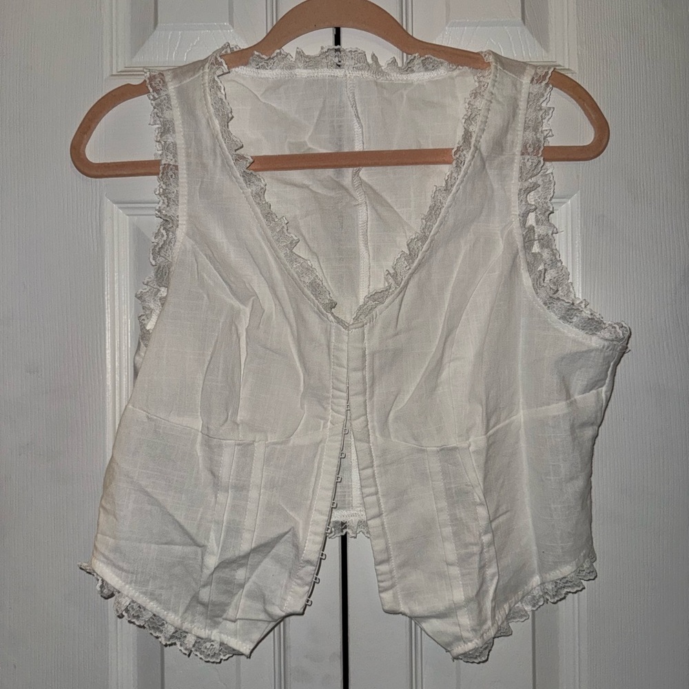 SHEIN White Textured Top